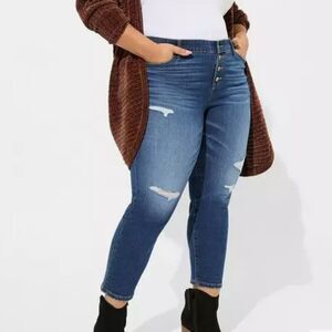 Torrid Plus Size 14 Perfect Skinny Ankle Vintage Stretch Mid-Rise Jeans